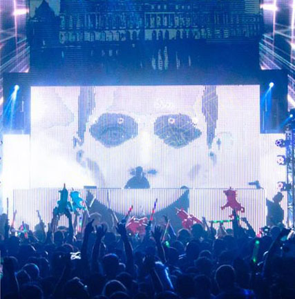 美国好莱坞户表DJ秀 LED共形屏iDot-P30项目