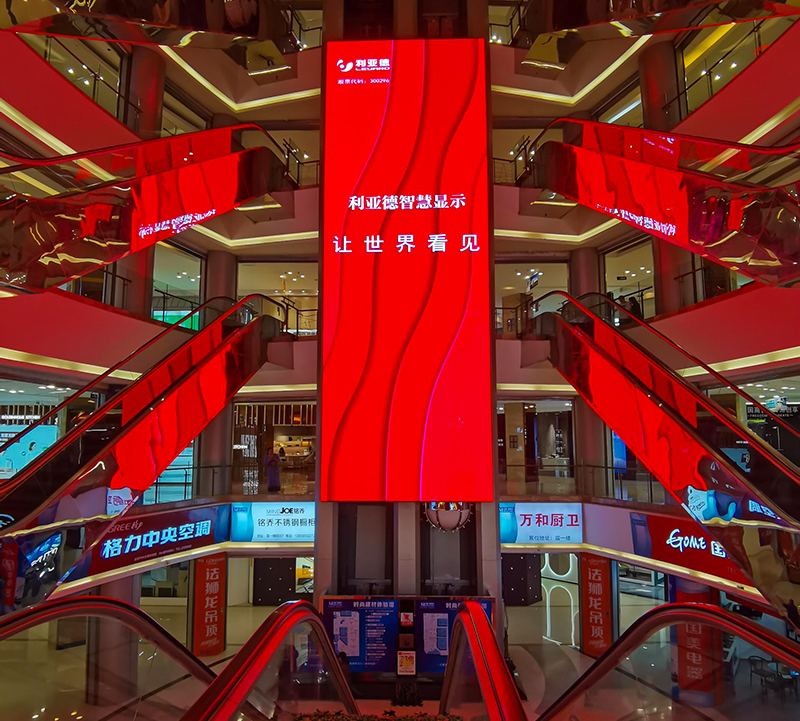 福建红星美凯龙观光电梯LED通明屏项目